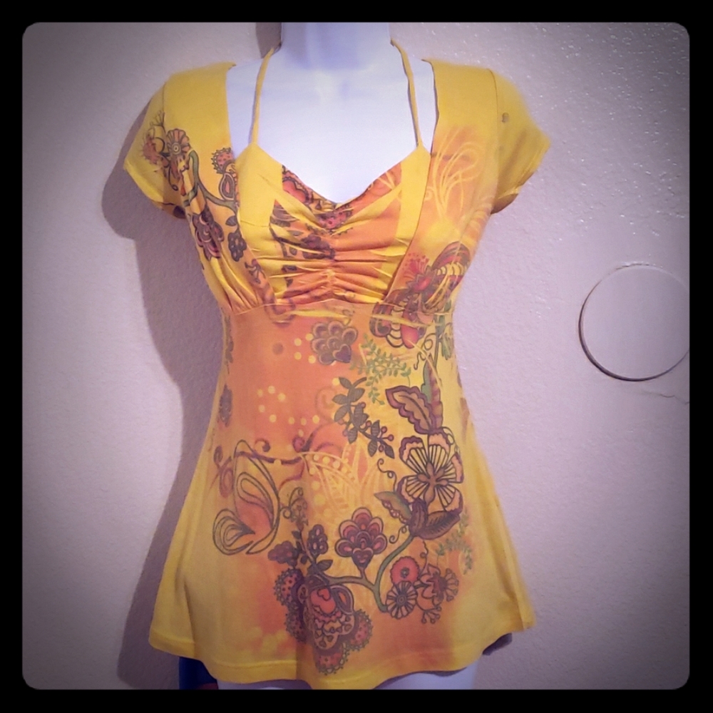Colorful yellow top